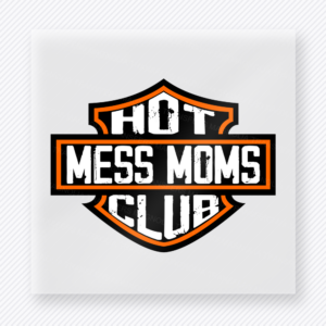 Orange Hot Mess Moms Club Shield Family DTF Transfers