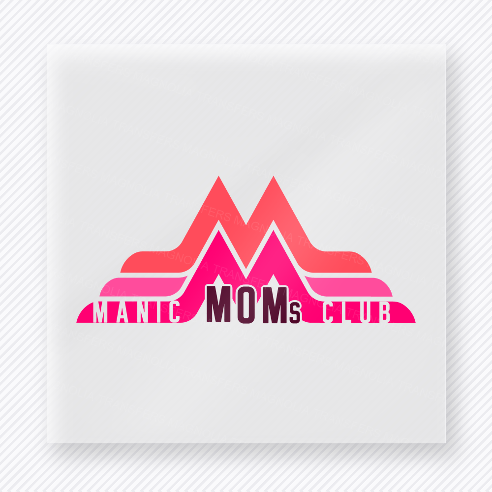 Pink Manic Moms Mini Logo Family DTF Transfers