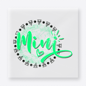 Mint Mini Doodle Circle Family DTF Transfers