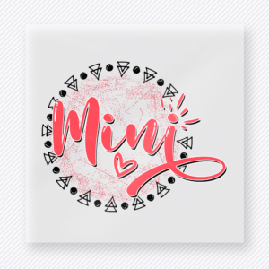 Pink Mini Doodle Circle Family DTF Transfers