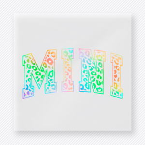 Pastel Leopard Mini Text Family DTF Transfers