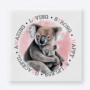 Koala Mom Character Traits Circle Family DTF Transfers