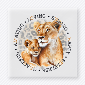 Lioness Mom Character Traits Circle Family DTF Transfers