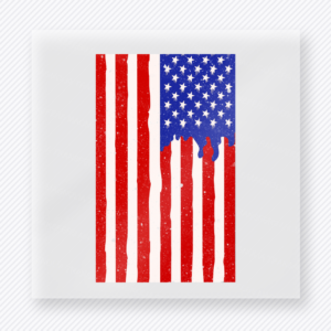 Vertical American Flag Lures Patriotic DTF transfer mockup with vertical American flag made from fishing lures