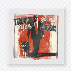 Trump Going Rogue Political DTF transfer mockup with Trump Going Rogue Going Red artwork with dark red styling