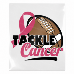 Tackle Cancer Football Activist & Awareness UV transfer for hard-surface products