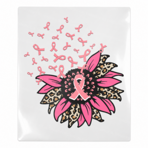 Pink Ribbon Sunflower Activist & Awareness UV transfer for hard-surface products