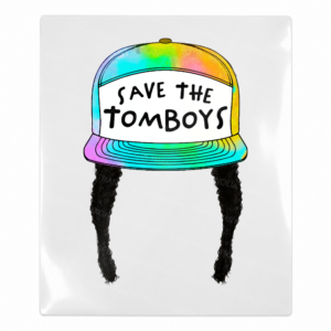 Save The Tomboys Rainbow Hat Black Braids Activist & Awareness UV transfer for hard-surface products