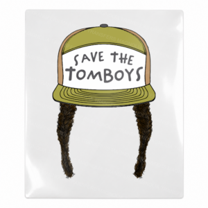 Save The Tomboys Olive Hat Dark Braids Activist & Awareness UV transfer for hard-surface products