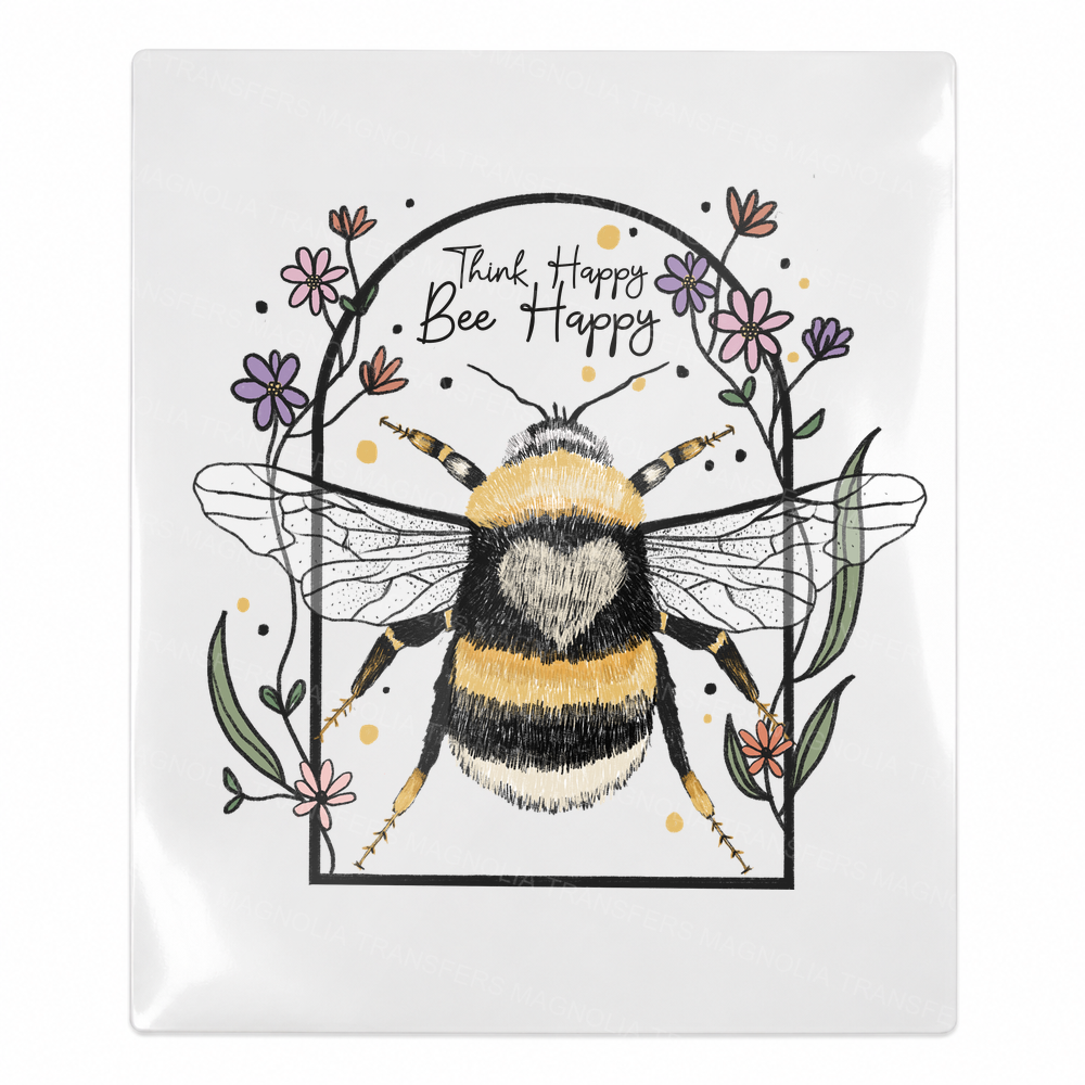 Just Tryin' to Bee Happy Animals & Pets UV transfer for hard-surface products