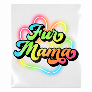 Fur Mama Neon Paw Animals & Pets UV transfer for hard-surface products