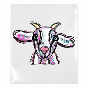 Painted Goat Face Animals & Pets UV transfer for hard-surface products