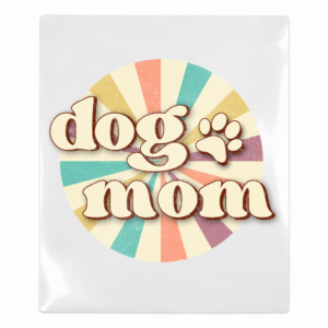 Dog Mom Retro Sunburst Animals & Pets UV transfer for hard-surface products