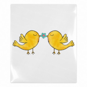 Love Birds Blue Flower Kiss Animals & Pets UV transfer for hard-surface products