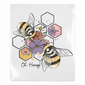 Oh Honey Bees and Flowers Animals & Pets UV transfer for hard-surface products