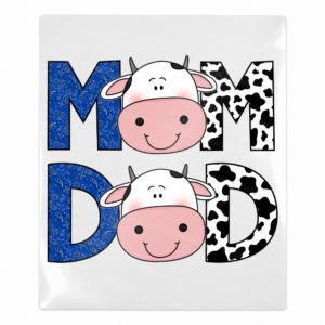 Mom Dad Cow Faces Animals & Pets UV transfer for hard-surface products