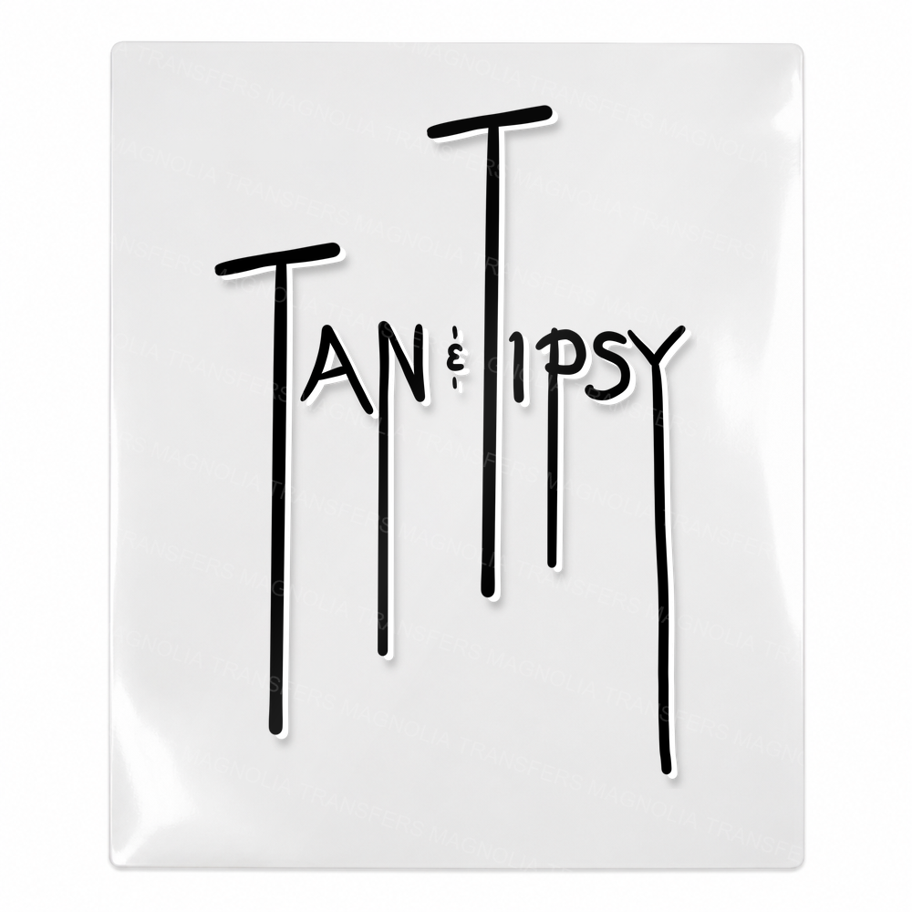 Tan And Tipsy Minimal Beach & Summer UV transfer for hard-surface products