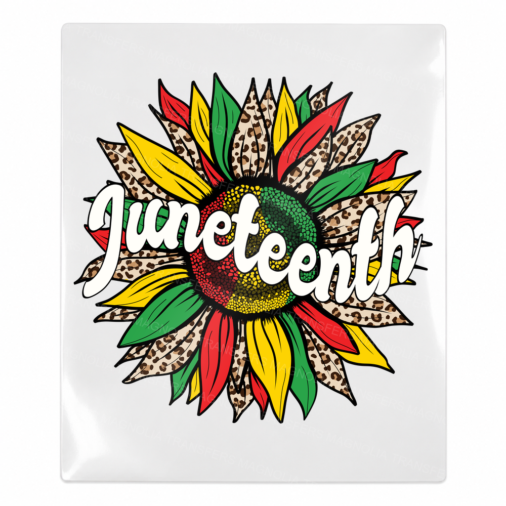 Juneteenth Sunflower BLM Black Lives Matter UV transfer for hard-surface products
