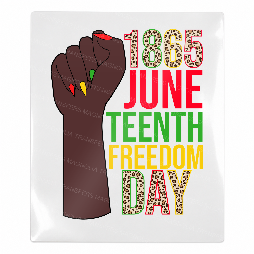 1865 Juneteenth Freedom Day BLM Black Lives Matter UV transfer for hard-surface products