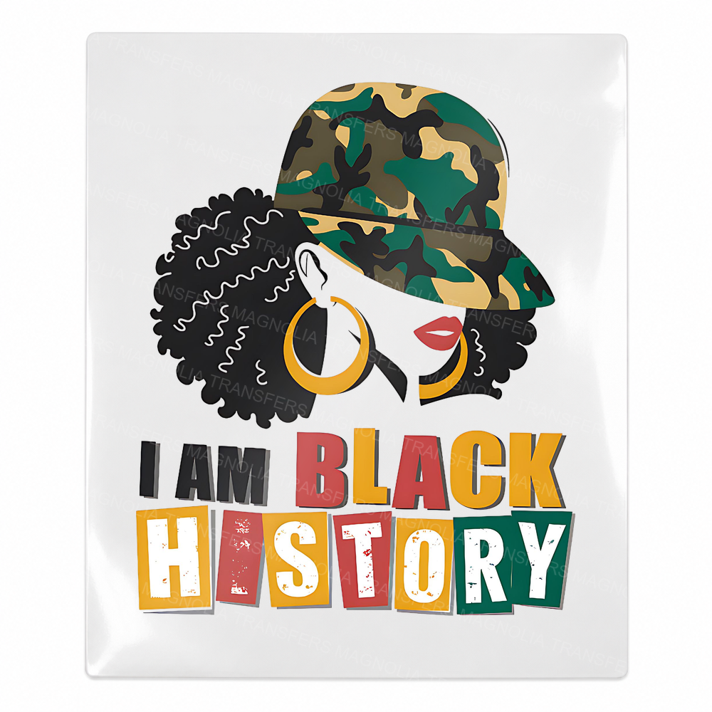 I Am Black History BLM Black Lives Matter UV transfer for hard-surface products