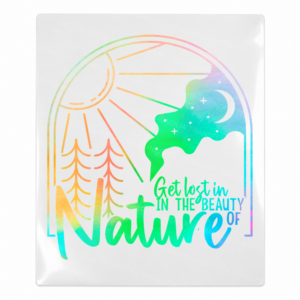 Get Lost In The Beauty Of Nature Pastel Camping & Nature UV transfer for hard-surface products