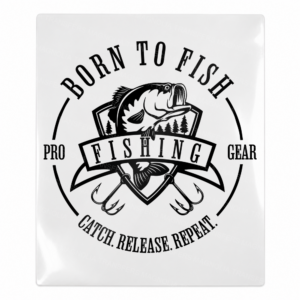 Born To Fish Black Badge Camping & Nature UV transfer for hard-surface products
