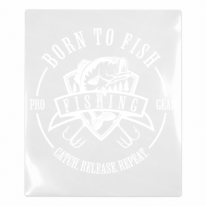 Born To Fish White Badge Camping & Nature UV transfer for hard-surface products