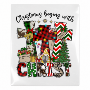 Christmas Begins With Christ Christmas UV transfer for hard-surface products
