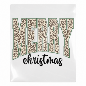 Merry Christmas Leopard Christmas UV transfer for hard-surface products