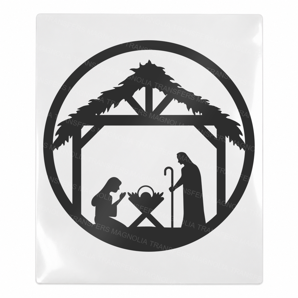 Nativity Silhouette Christmas UV transfer for hard-surface products