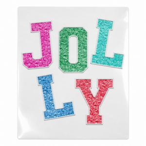 Jolly Color Block Christmas UV transfer for hard-surface products