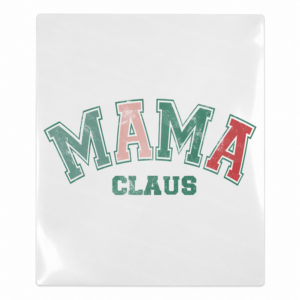 Mama Claus Varsity Christmas UV transfer for hard-surface products