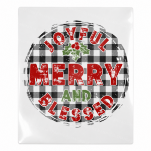Joyful Merry and Blessed Christmas UV transfer for hard-surface products