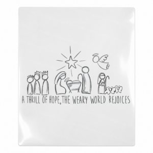 A Thrill of Hope Nativity Sketch Christmas UV transfer for hard-surface products