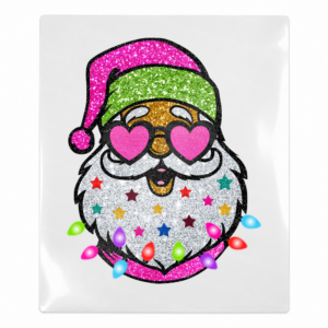 Glitter Santa Gnome Lights Christmas UV transfer for hard-surface products