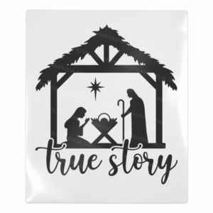 True Story Nativity Silhouette Christmas UV transfer for hard-surface products