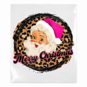 Merry Christmas Leopard Santa Christmas UV transfer for hard-surface products