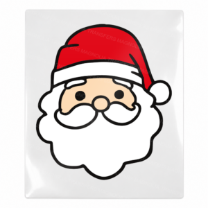 Santa Face Outline Christmas UV transfer for hard-surface products