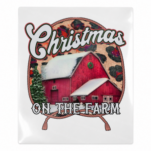 Christmas on the Farm Christmas UV transfer for hard-surface products