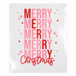Merry Merry Merry Christmas Christmas UV transfer for hard-surface products
