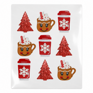 Gingerbread Cocoa Christmas Pattern Christmas UV transfer for hard-surface products