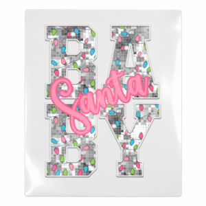 Santa Baby Christmas UV transfer for hard-surface products