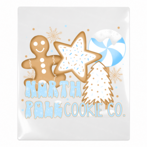 North Pole Cookie Co Christmas UV transfer for hard-surface products