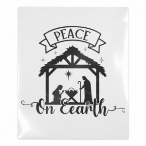 Peace On Earth Nativity Christmas UV transfer for hard-surface products