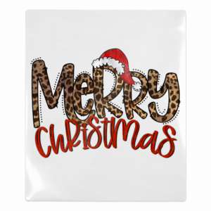 Merry Christmas Leopard Santa Christmas UV transfer for hard-surface products