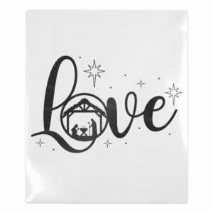 Nativity Love Christmas UV transfer for hard-surface products