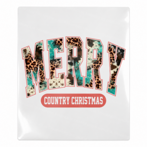 Merry Country Christmas Christmas UV transfer for hard-surface products