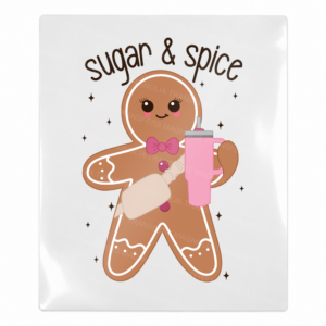 Sugar And Spice Gingerbread Drink Christmas UV transfer for hard-surface products