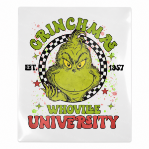 Grinchmas Whoville University Christmas UV transfer for hard-surface products