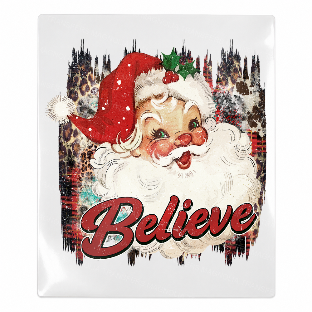 Believe Santa Christmas UV transfer for hard-surface products